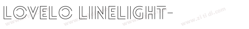 Lovelo LineLight字体转换